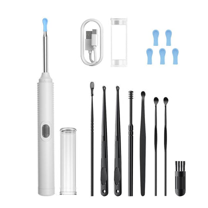 AI Ear Wax Removal Kit with 1080P HD Camera, AI Eardrum Alert, 6-Axis Gyroscope, Waterproof Lens, 230Mah Battery, 8-Piece Ear Cleaning Set, Ios & Android, FSA/HSA Eligible