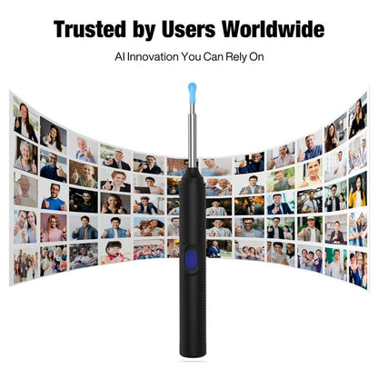 AI Ear Wax Removal Kit with 1080P HD Camera, AI Eardrum Alert, 6-Axis Gyroscope, Waterproof Lens, 230Mah Battery, 8-Piece Ear Cleaning Set, Ios & Android, FSA/HSA Eligible
